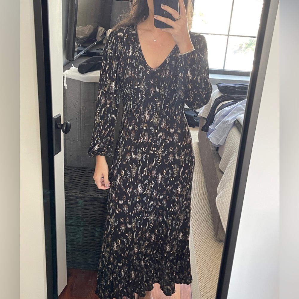 Mango Floral Long sleeve Dress